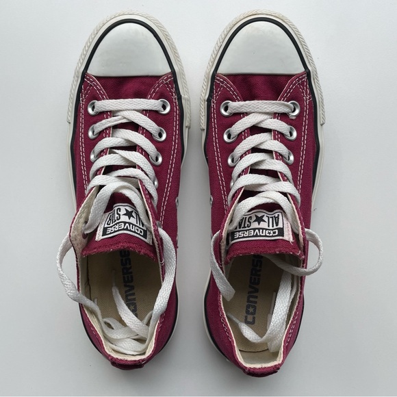 Converse Shoes - Converse Chuck Taylor All Star Unisex Low Top Burgundy Canvas Sneakers Sz W7, M5